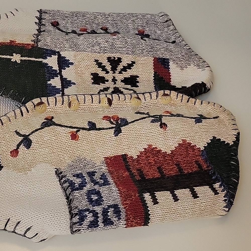 VTG WORK IN PROGRESS Patchwork Oversized Button D… - image 5